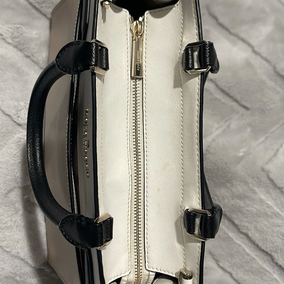 Kate Spade Two-Tone Satchel in Cream and Black - Picture 2 of 7